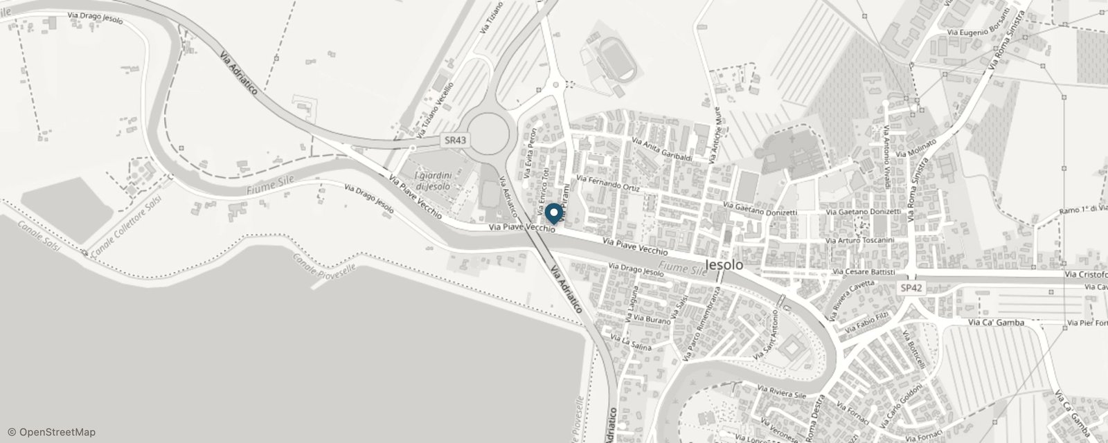 Mappa: Via Piave Vecchio, 34, 30016 Jesolo